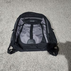 Jeep Black and Gray Laptop Backpack